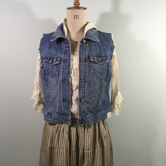 FEED USA + Target // Denim Hoodie Vest // Size L - Picture 8 of 8